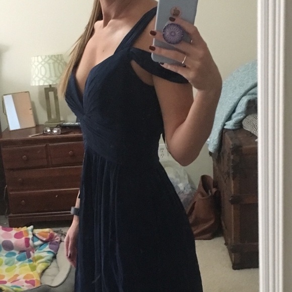 Lulus ocean of elegance navy blue dress - Picture 3 of 5